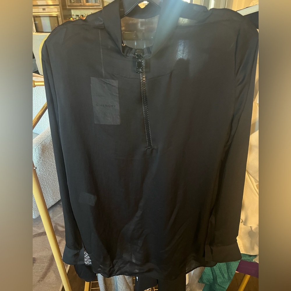 Givenchy Black Zippered Top
